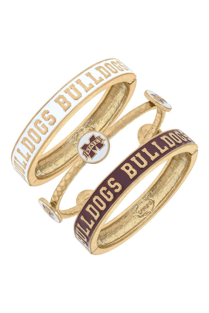 Mississippi State Bulldogs Enamel Bangle Stack (Set of 3) - Canvas Style