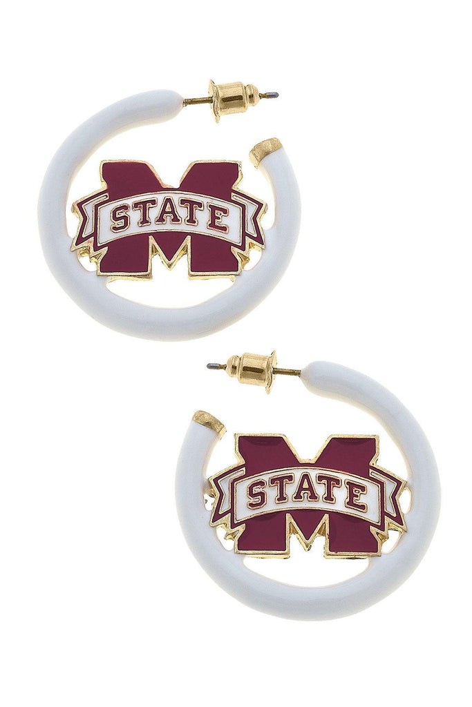 Mississippi State Bulldogs Enamel Logo Earrings - Canvas Style