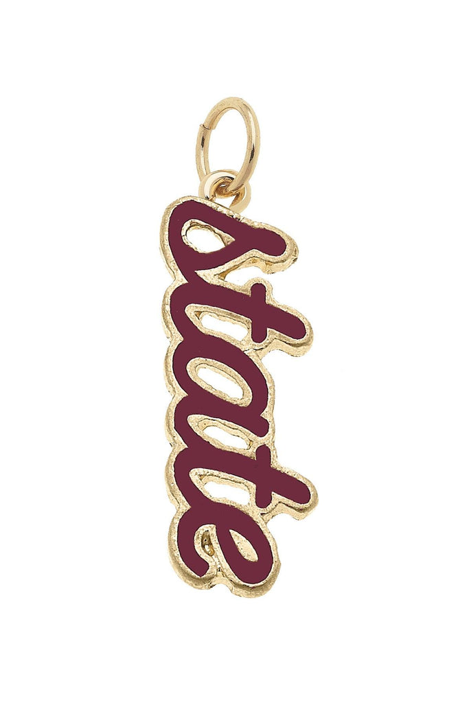 Mississippi State Bulldogs Enamel Script Charm - Canvas Style