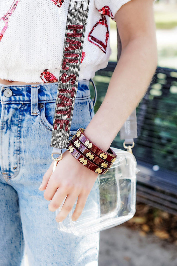 Mississippi State Bulldogs Resin Logo Bangle - FINAL SALE - Canvas Style