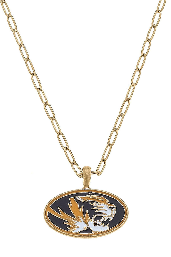 Missouri Tigers Enamel Pendant Necklace - Canvas Style