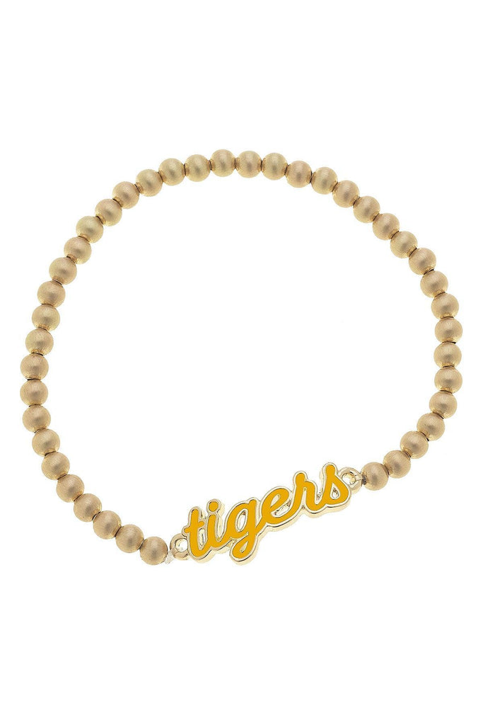 Missouri Tigers Enamel Script Stretch Bracelet - Canvas Style