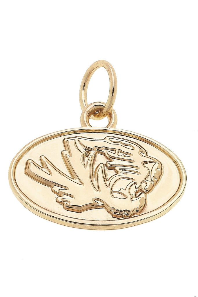 Missouri Tigers Shiny Gold Logo Charm - Canvas Style