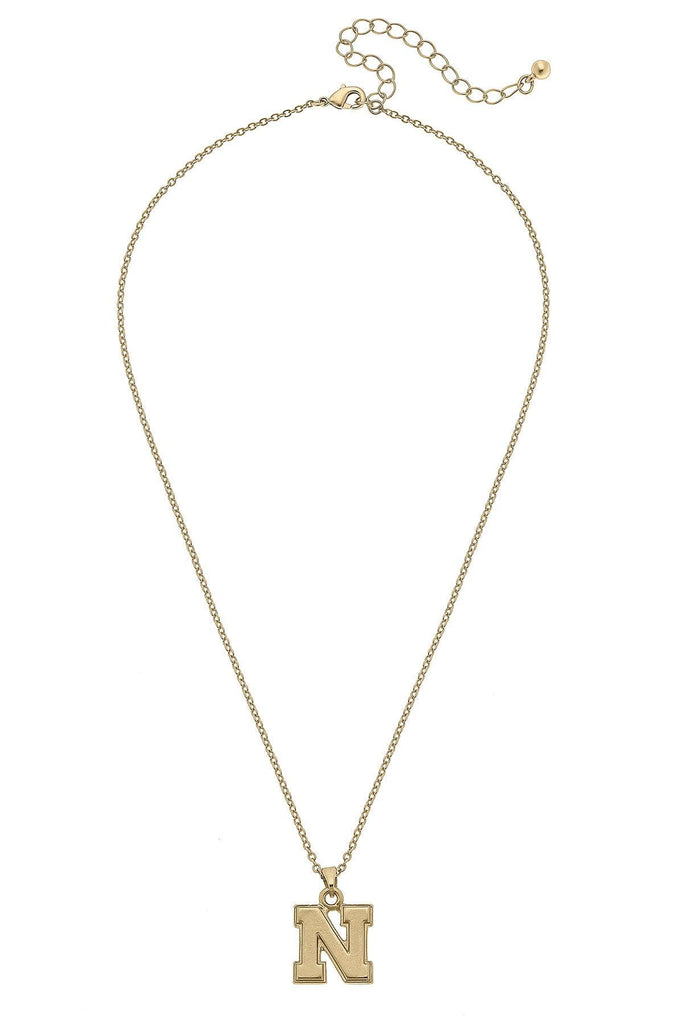 Nebraska Cornhuskers 24K Gold Plated Pendant Necklace - Canvas Style