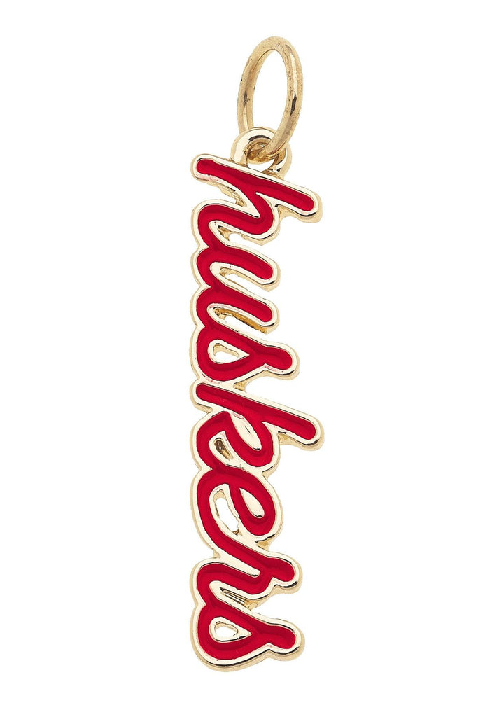 Nebraska Cornhuskers Enamel Script Charm - Canvas Style