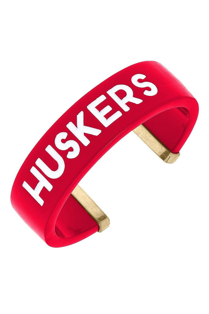 Nebraska Cornhuskers Resin Cuff Bracelet - Canvas Style