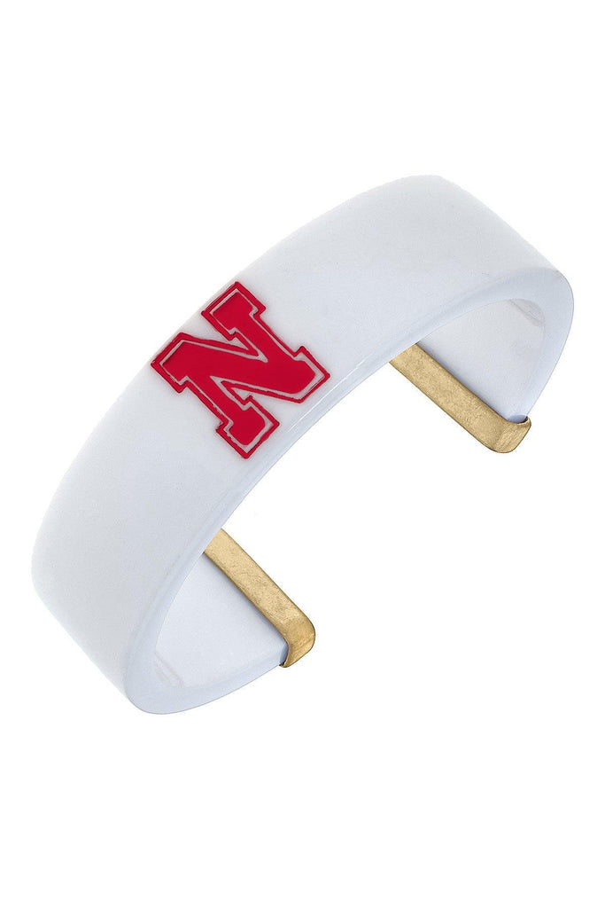 Nebraska Cornhuskers Resin Logo Cuff Bracelet - Canvas Style