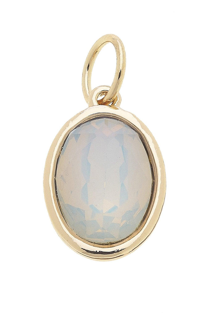 October Birthstone Charm in Opal - Canvas Style