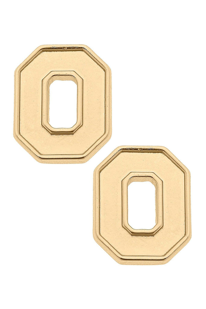 Ohio State Buckeyes 24K Gold Plated Stud Earrings - Canvas Style