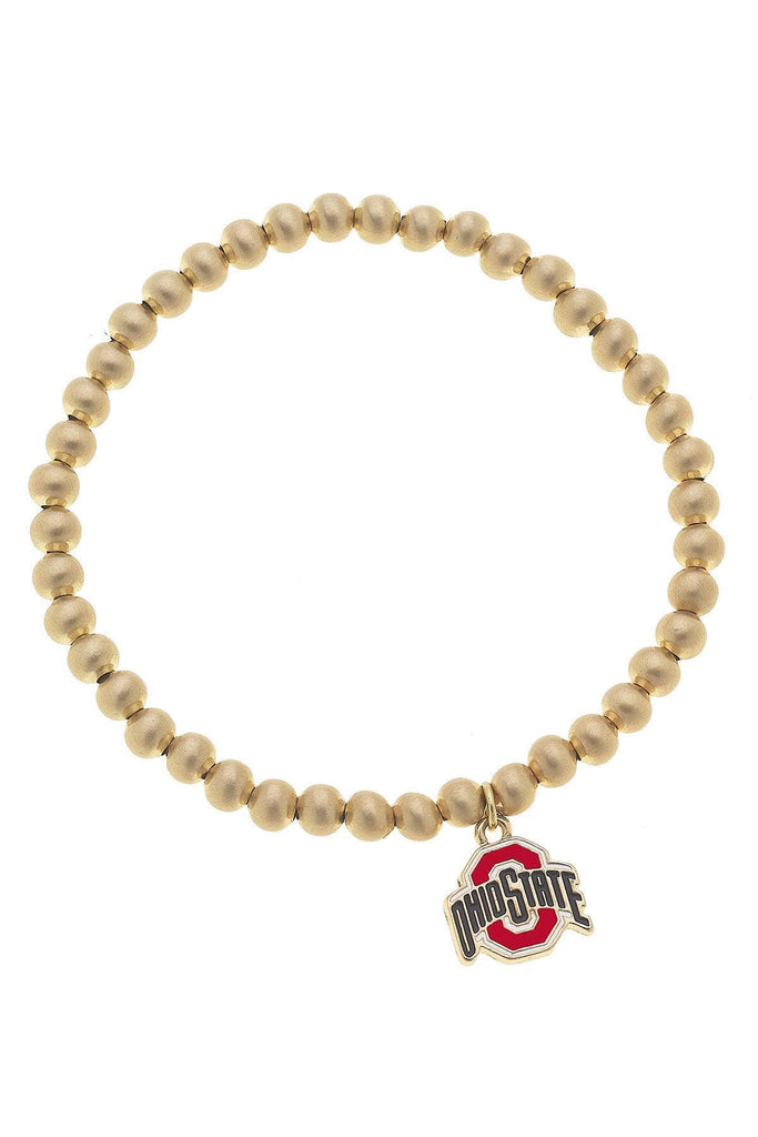 Ohio State Buckeyes Ball Bead Stretch Bracelet - Canvas Style