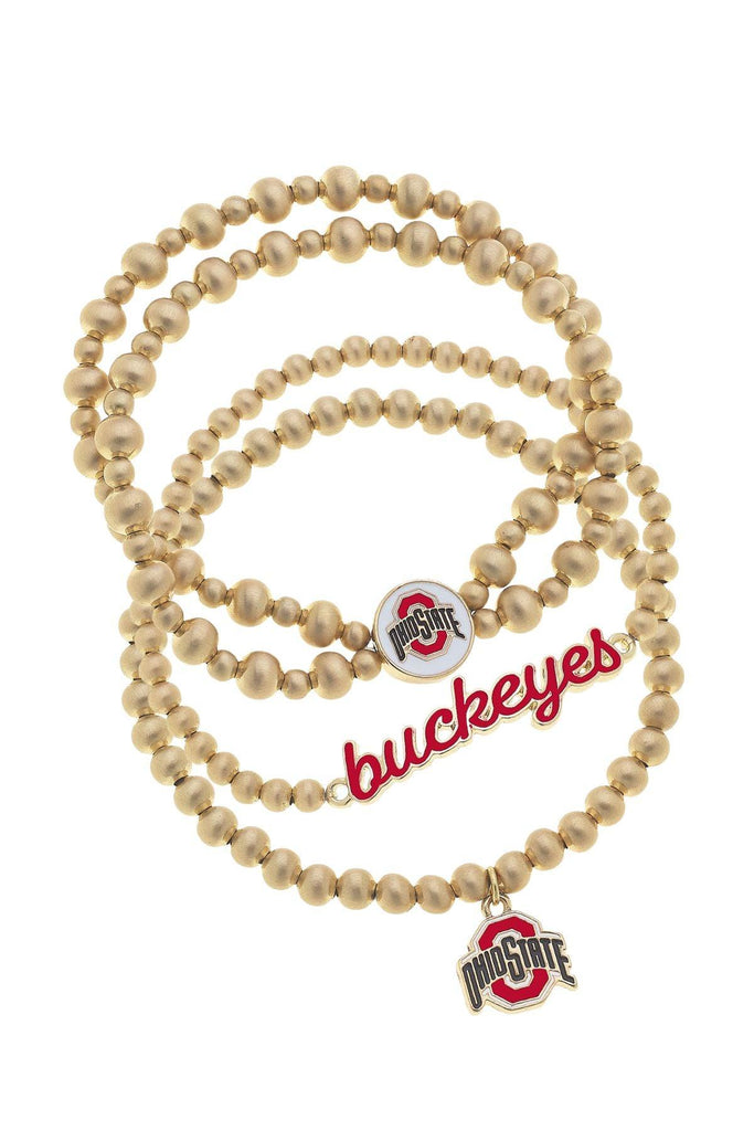 Ohio State Buckeyes Ball Bead Stretch Bracelet Stack - Canvas Style