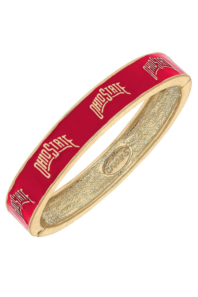 Ohio State Buckeyes Enamel Hinge Bangle - Canvas Style