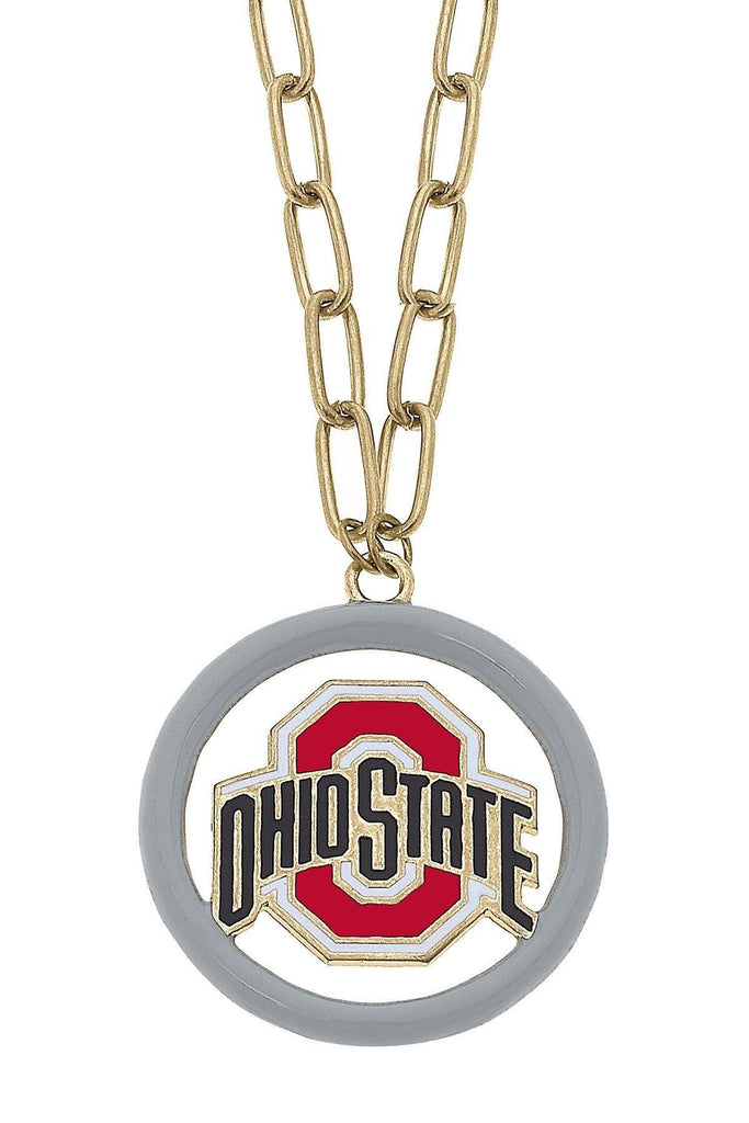 Ohio State Buckeyes Logo Enamel Medallion Necklace - Canvas Style