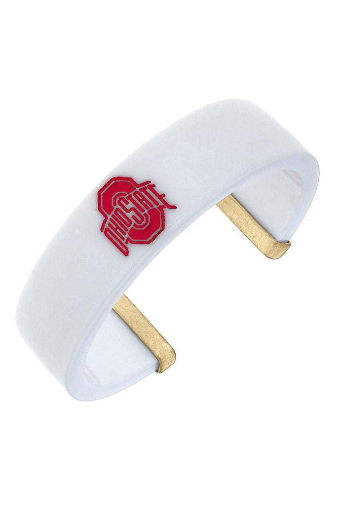 Ohio State Buckeyes Resin Logo Cuff Bracelet - Canvas Style