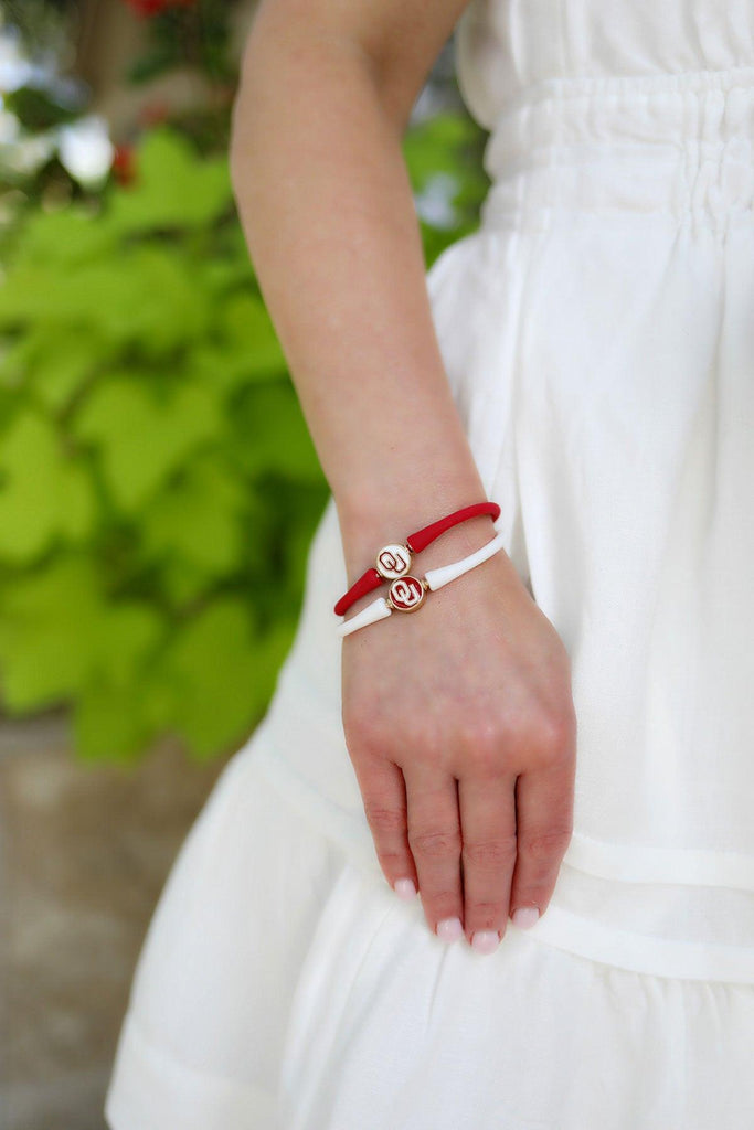 Oklahoma Sooners Enamel Silicone Bali Bracelet - Canvas Style