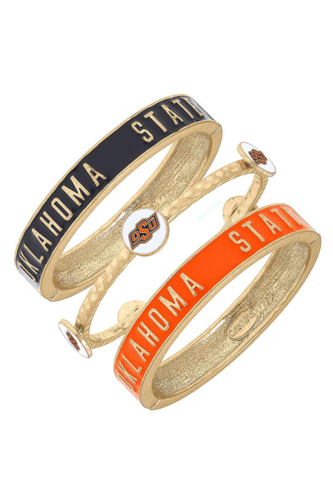 Oklahoma State Cowboys Enamel Bangle Stack (Set of 3) - Canvas Style