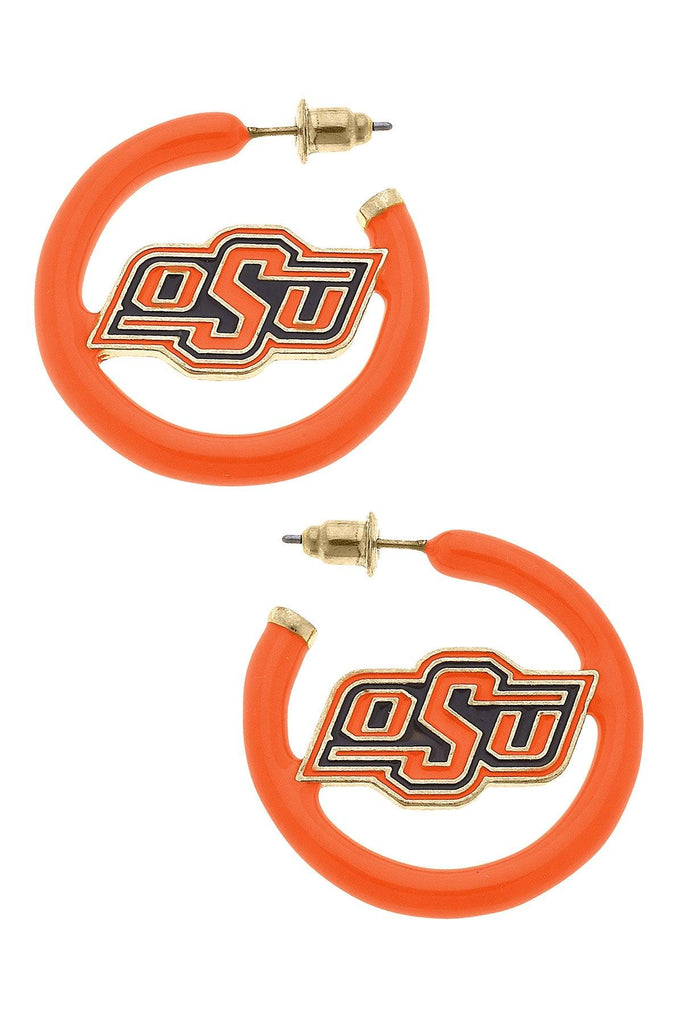 Oklahoma State Cowboys Enamel Logo Earrings - Canvas Style