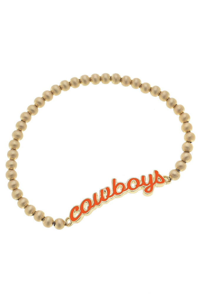 Oklahoma State Cowboys Enamel Script Stretch Bracelet - Canvas Style