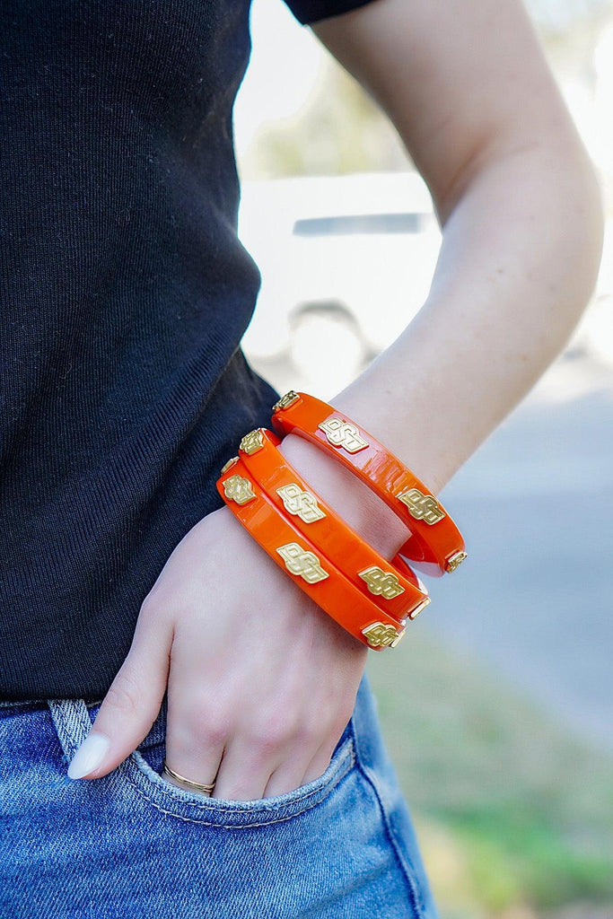 Oklahoma State Cowboys Resin Logo Bangle - FINAL SALE - Canvas Style