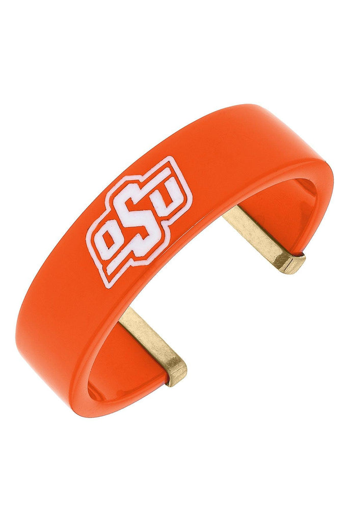 Oklahoma State Cowboys Resin Logo Cuff Bracelet - Canvas Style