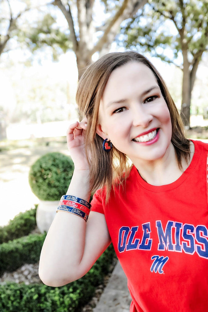 Ole Miss Rebels Enamel Logo Earrings - Canvas Style