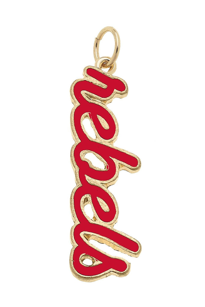 Ole Miss Rebels Enamel Script Charm - Canvas Style