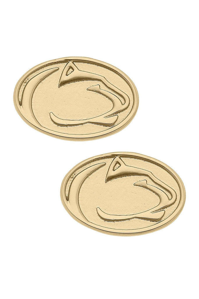 Penn State Nittany Lions 24K Gold Plated Stud Earrings - Canvas Style