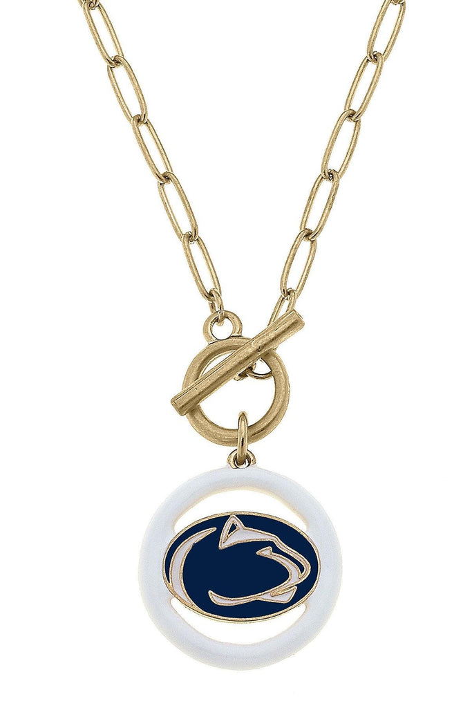 Penn State Nittany Lions Enamel Logo T-Bar 16" Necklace - Canvas Style