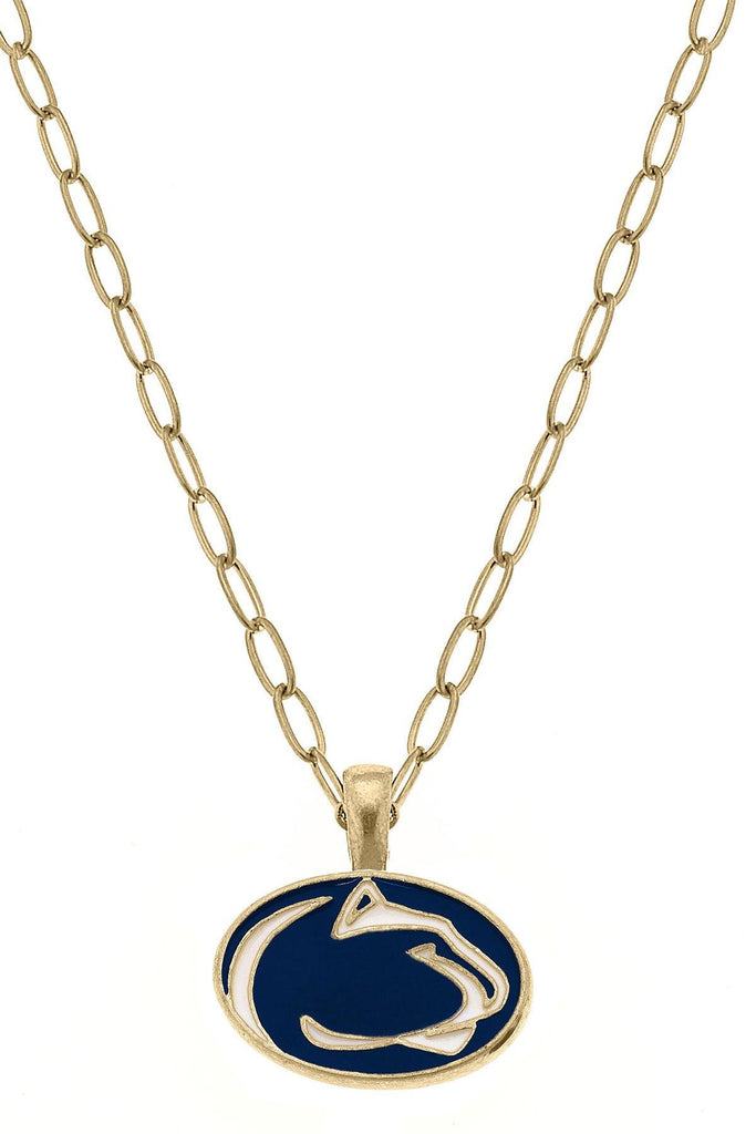 Penn State Nittany Lions Enamel Pendant Necklace in Navy - Canvas Style