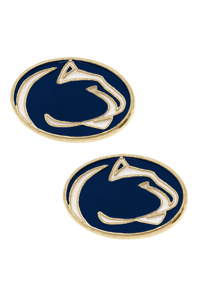 Penn State Nittany Lions Enamel Stud Earrings - Canvas Style