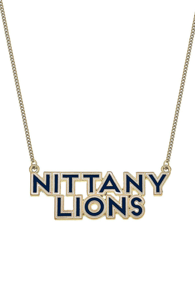 Penn State Nittany Lions Outline Enamel Necklace - Canvas Style