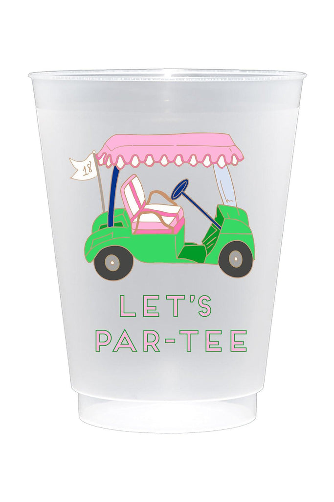 Preppy Golf Shatterproof Frost Flex Plastic Cups (Set of 10) - Canvas Style