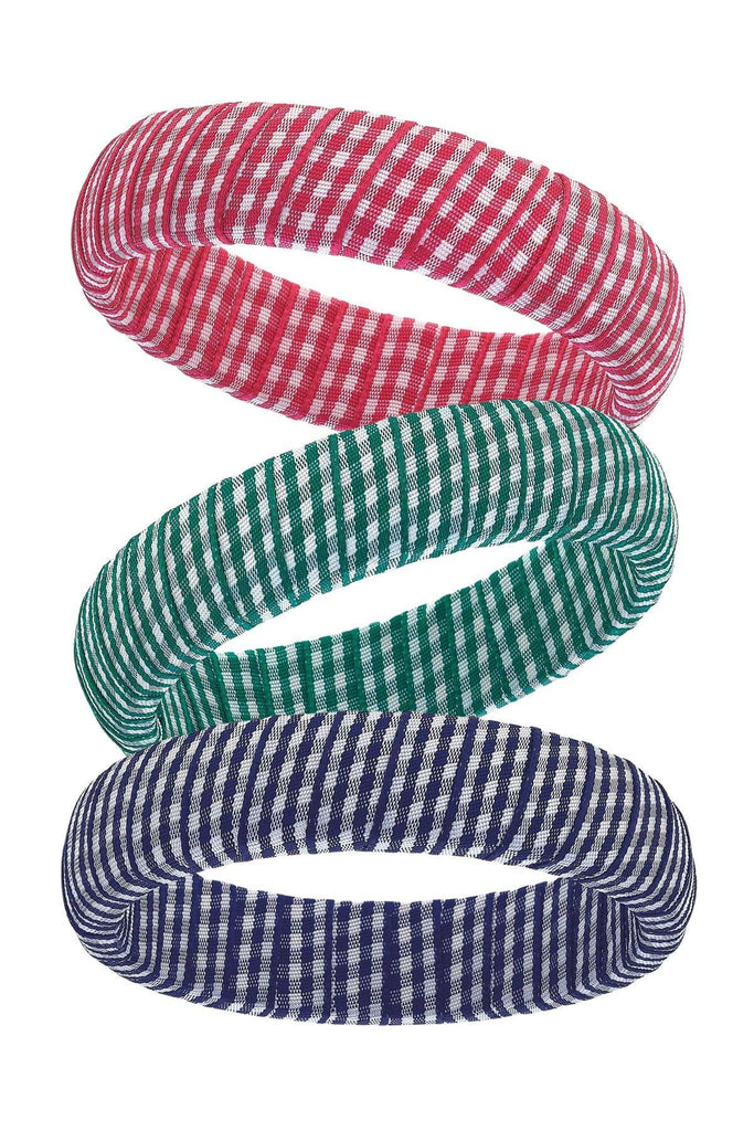 Reagan Gingham Bangle Stack - Canvas Style