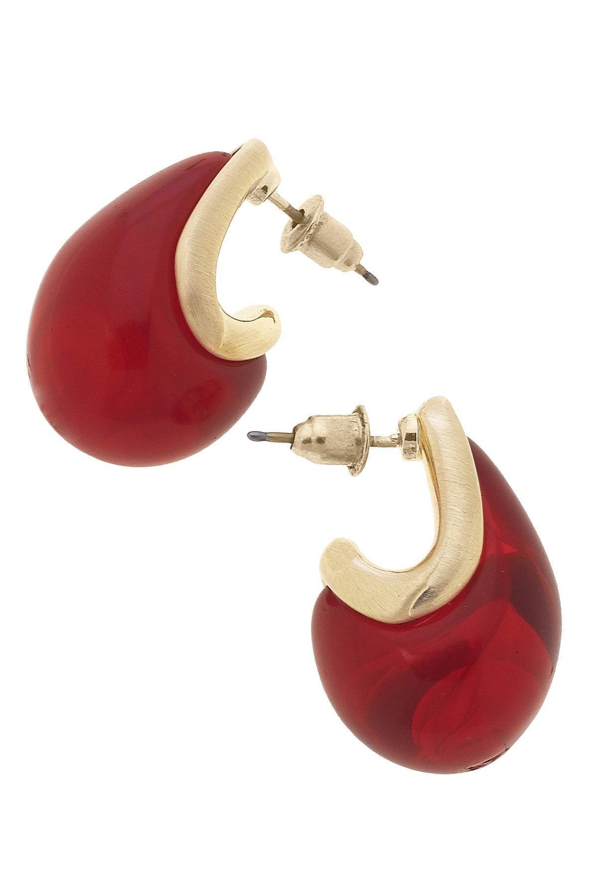Resin drop earrings sales