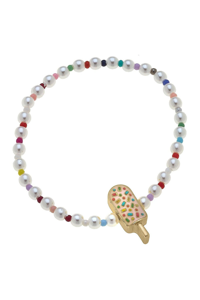 Samantha Popsicle Pearl Beaded Children's Bracelet - Canvas Style