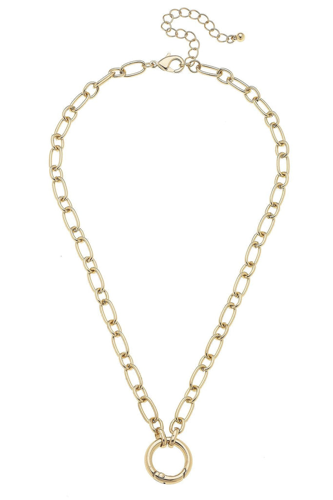 Sasha Charm Necklace Base in Shiny Gold - Canvas Style