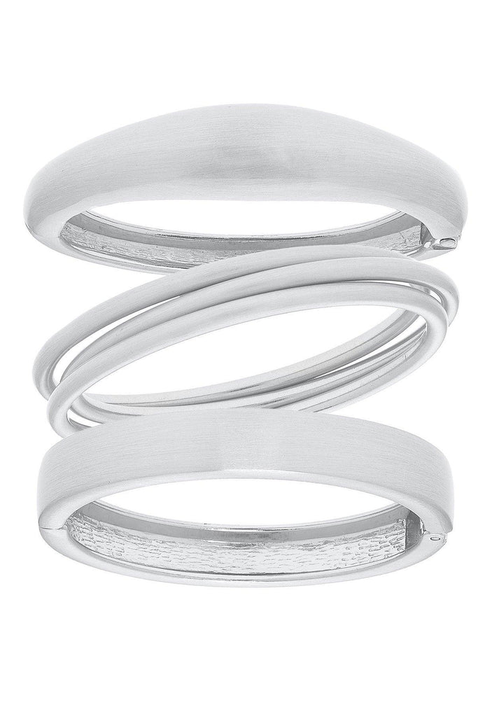 Satin Metal Bangle Stack - Canvas Style