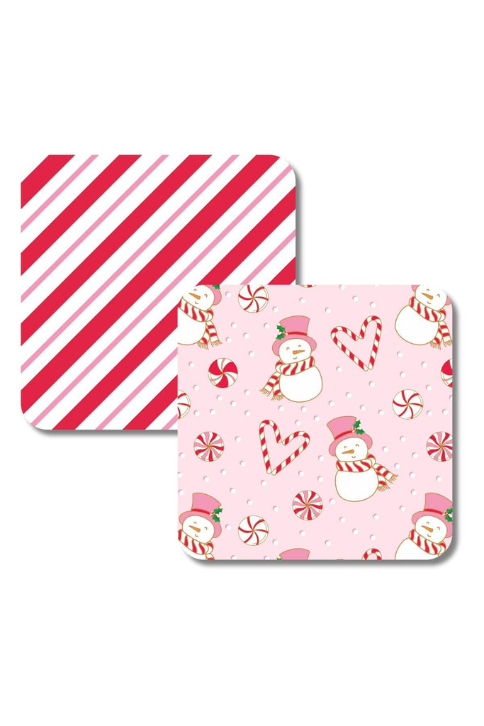 Snowman Double-Sided Thick Paper Coasters (Set of 8) - Canvas Style