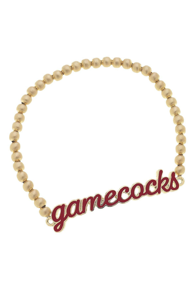 South Carolina Gamecocks Enamel Script Stretch Bracelet - Canvas Style