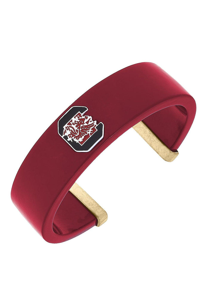 South Carolina Gamecocks Resin Logo Cuff Bracelet - Canvas Style