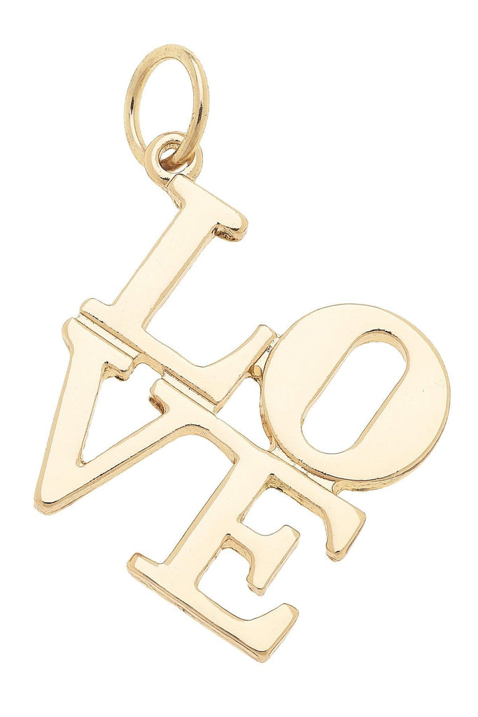 Stacked "LOVE" Charm in Shiny Gold - Canvas Style