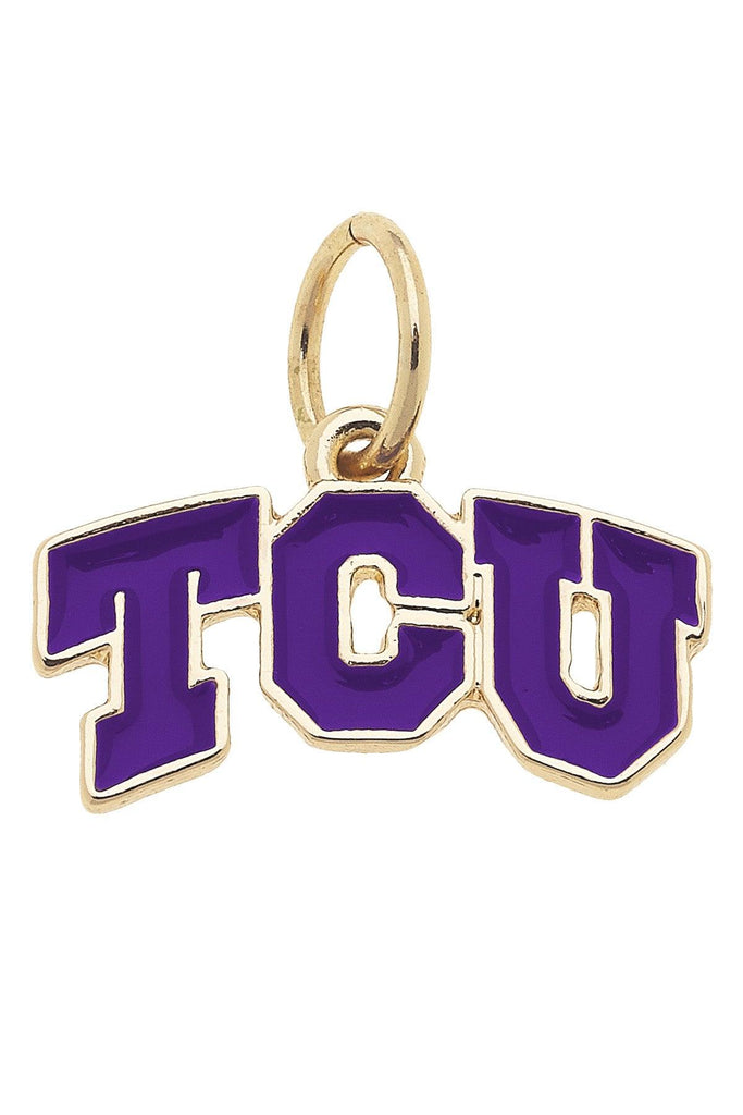 TCU Horned Frogs Enamel Logo Charm - Canvas Style