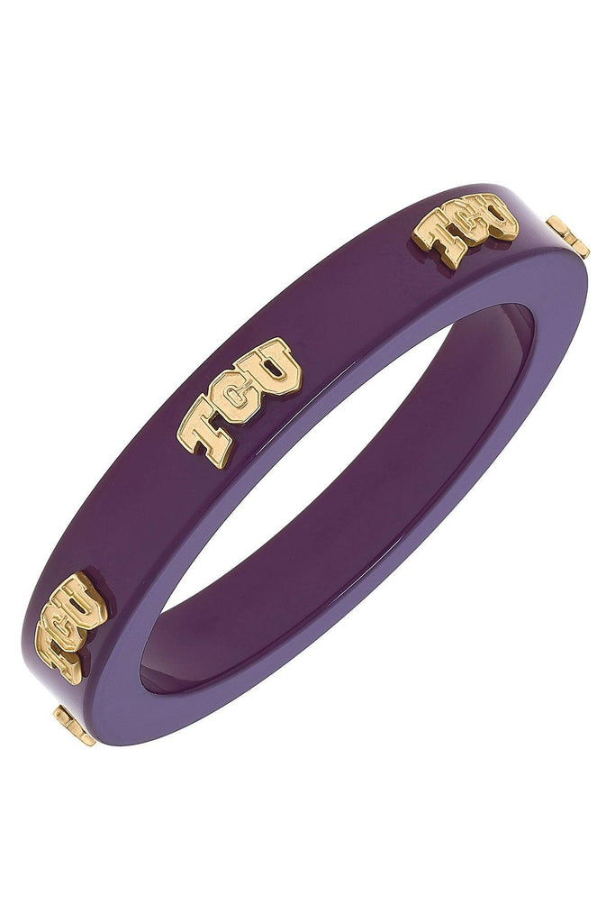 TCU Horned Frogs Resin Logo Bangle - Canvas Style