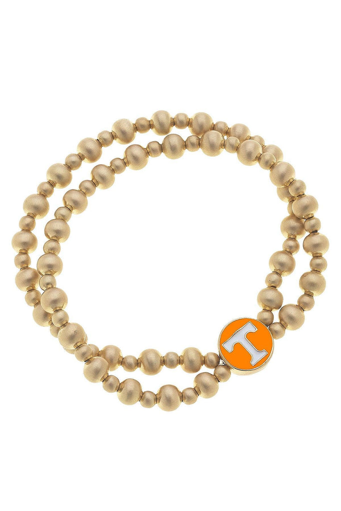 Tennessee Volunteers 2-Row Ball Bead Stretch Bracelet - Canvas Style