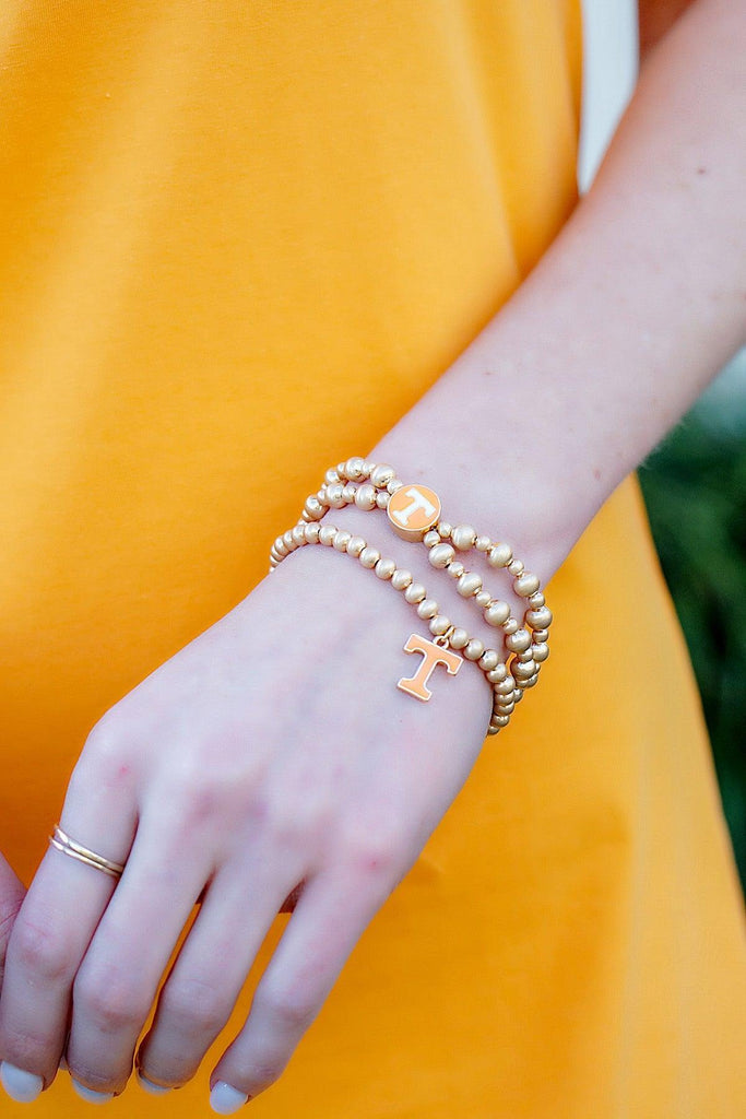 Tennessee Volunteers Ball Bead Stretch Bracelet - Canvas Style