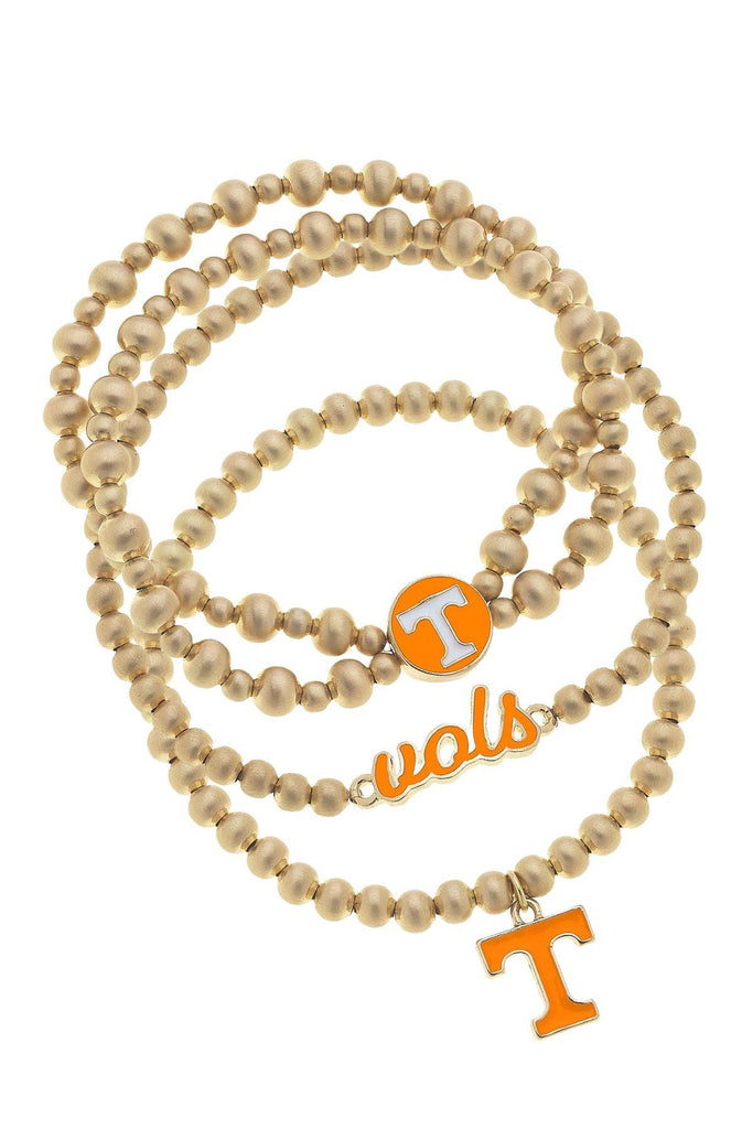 Tennessee Volunteers Ball Bead Stretch Bracelet Stack - Canvas Style