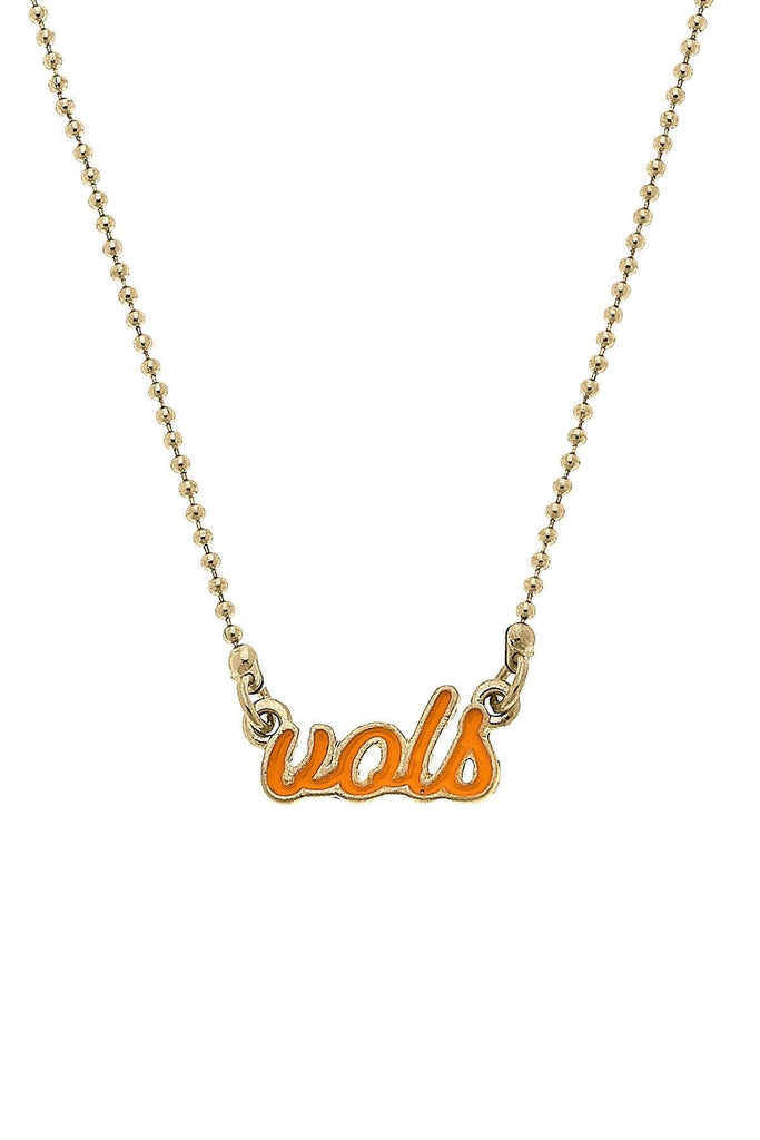 Tennessee Volunteers Enamel Script Necklace - Canvas Style