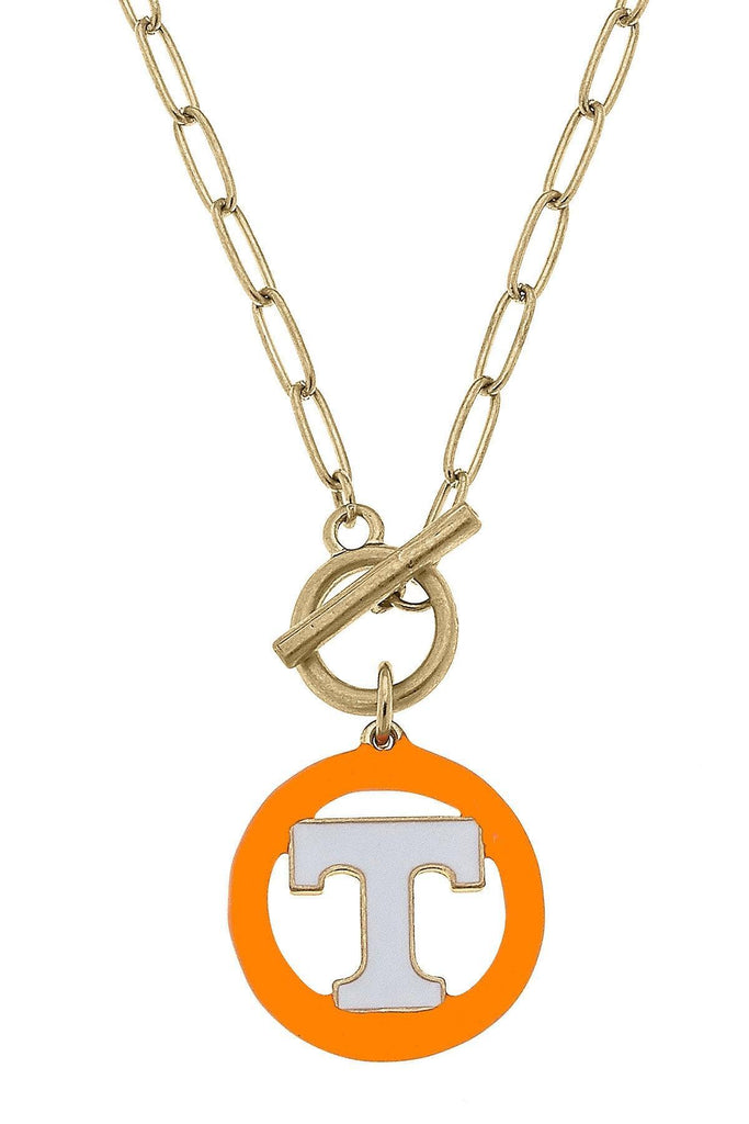 Tennessee Volunteers Logo Enamel T-Bar 16" Necklace - Canvas Style