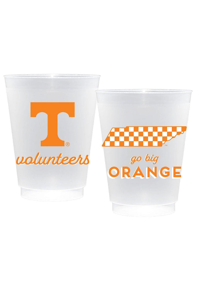 Tennessee Volunteers Shatterproof Frost Flex Plastic Cups (Set of 10) - Canvas Style