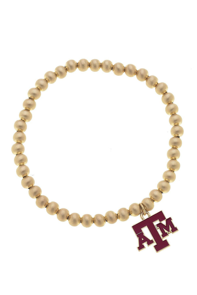 Texas A&M Aggies Ball Bead Stretch Bracelet - Canvas Style